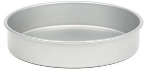 lot 26840 image: 2ct Martha Stewart Gallen 8 Inch Round Nonstick Carbon Steel Cake and Bake Pan - Silver Durable Bakeware for Cakes, Pies & Desserts - Retail $22