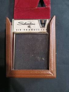 lot 3496 image: Silvertone Six Transistor Portable Radio with Leather Case