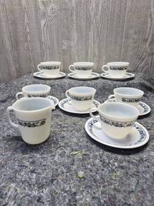 lot 143 image: Corning Old Town Blue Teacup Set