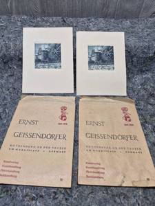 lot 146 image: Ernst Geissend�rfer Rothenburg Castle Prints with Original Folders