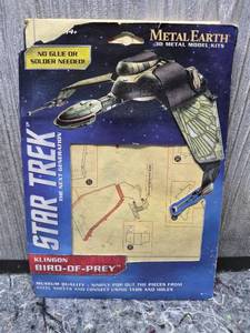 lot 150 image: Star Trek Klingon Bird-of-Prey Metal Earth 3D Model Kit - Open Box ALL Pieces Present