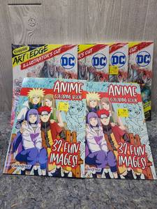 lot 167 image: Crayola Art Edge DC Comics and Anime Coloring Book Bundle