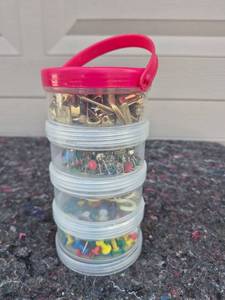 lot 220 image: Stackable Push Pin Storage Container Set