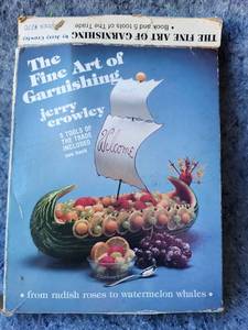 lot 183 image: The Fine Art of Garnishing by Jerry Crowley with 5 Tool Set