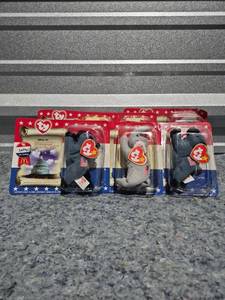 lot 241 image: Ty Beanie Baby American Trio Set McDonalds Happy Meal Toys