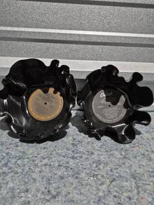 lot 244 image: Black Vinyl Record Bowls Set of 2 - Homemade