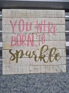 lot 247 image: Rustic Wood Sign and Decorative Crate Set 16 x 16