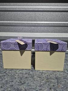 lot 264 image: Hallmark Purple Spiral Pattern Gift Boxes Set of 2