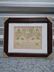 lot 270 image: Irish Wedding Blessing Framed Celtic Art Print