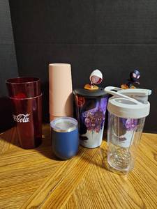 lot 295 image: Spider-Man Movie Theater Cup Collection with Blender Bottle