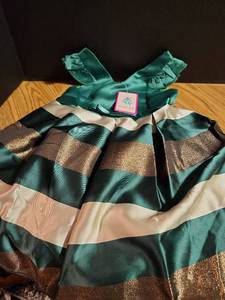 lot 303 image: Tong Tong Mi Girls Striped Party Dress Size 120
