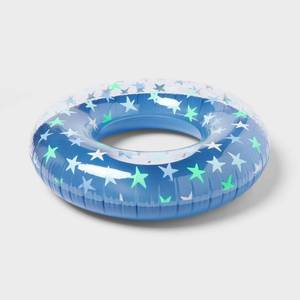 lot 1052 image: 42 Ring Tube Grow In Dark - Sun Squad Blue Inflatable Pool Float Toy&nbsp