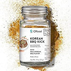 lot 1135 image: OFood Chung Jung One Korean BBQ Kick Powder Multipurpose Seasoning Mix with Real Korean BBQ Flavor, Vegan, Gluten Free, No Corn Syrup, No added MSG, 1.9 oz (55g)  - Retail $39