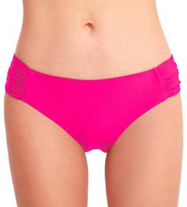 lot 1146 image: Vogueric Womens Bikini Bottoms Side Shirred Hipster Swimsuit Bottom Low Waisted Bathing Suit Bottoms Hot Pink Large - Retail $23