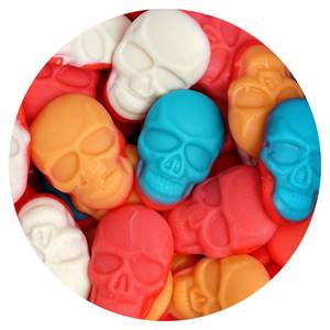 lot 1154 image: Gummy Skulls Halloween Candy, 2 Pound Bulk Bag, Trick-Or-Treat Party Bag Fillers, Halloween Gummies