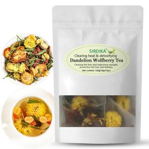 lot 1155 image: Dandelion Wolfberry Tea - Kidneys &amp Liver Health Tea, Seven Herbal Ingredients Natural Blend, Dandelion Herbal Tea Bags Organic 120g12PC (1Bag(12Pcs))