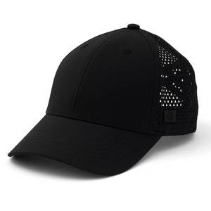 lot 1161 image: Blogilates Sweat Resistant Hat - Black Moisture Wicking, Quick Drying, Ponytail Opening - Retail $21