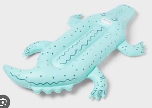lot 1163 image: Sun Squad Crocodile Inflatable Pool Float - Retail $15