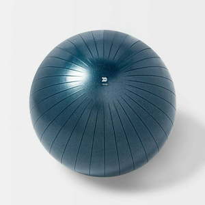 lot 1197 image: Stability Ball 75cm Blue - All In Motion PVC Exercise Equipment, 300lb Capacity - Retail $33