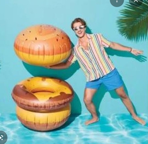 lot 1261 image: Sun Squad Giant Inflatable Cheeseburger - Retail $25
