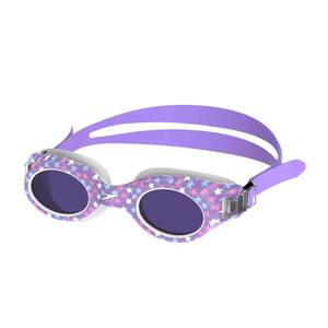 lot 1296 image: Speedo Junior Glide Print Swim Goggles - Purple Star Ages 6-14, Polycarbonate & Silicone - Retail $17