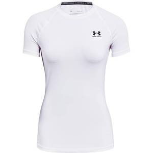 lot 1312 image: Under Armour Womens HeatGear Compression Short-Sleeve T-Shirt, White (100)White, Small