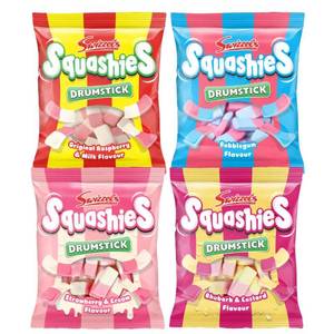 SQUASHIES CLASSICS BUNDLE - Includes Original Raspberry & Milk, Bubblegum, Sour Cherry & Apple, Rhubarb & Custard Flavour (BB JAN.01.27)