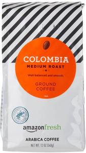 lot 1325 image: Amazon Fresh Colombia Medium Roast Ground Coffee 12oz