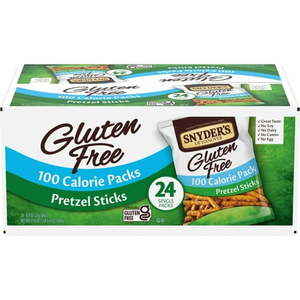 lot 1394 image: SNYDERS OF HANOVER, GLUTEN FREE PRETZEL STICKS 24 single packs