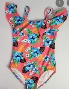 lot 1409 image: Kanu Surf Girls Peggy Upf 50- Beach Sport Off Shoulder, Peggy Coral, Size 14