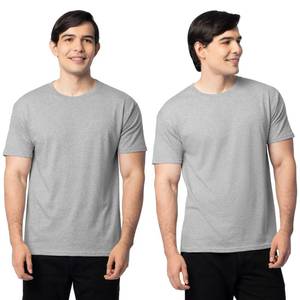 lot 1460 image: Fruit Of The Loom Mens Eversoft Cotton Shirts, Breathable & Moisture Wicking With Odor Control, Crew - 2 Pack - Grey Heather, 4X-Large US