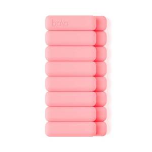 lot 1489 image: Bala Bangles 2pc Wrist & Ankle Weight Set - Blush 1lb Adjustable Steel & Silicone Weights