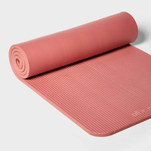 lot 1499 image: Premium Fitness Yoga Mat 15mm Orange - All In Motion Standard Size, Low Tack Grip, Solid Pattern