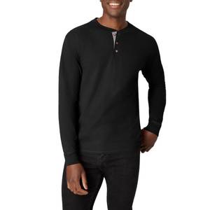 lot 1508 image: Hanes Mens Beefy Long Sleeve Three-Button Henley large