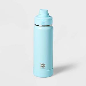 lot 1527 image: 24oz Stainless Steel Vacuum Insulated Water Bottle Mint - All In Motion Portable Drinkware