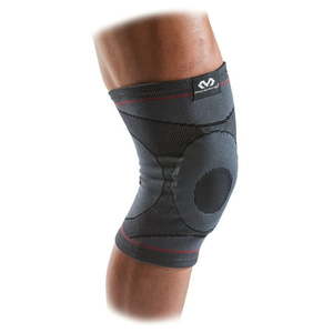 lot 1528 image: McDavid Sport Compression Knit Knee Sleeve with Gel Buttress - (L XL) Tendonitis & Arthritis Support