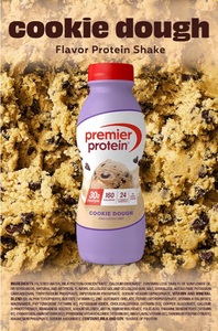 lot 1557 image: Premier Protein Shake, Cookie Dough, 30g Protein, No Added Sugar, 24 Vitamins & Minerals to Support Immune Health, 11.5 fl oz, 4 Pack (BB SEP.25.25)