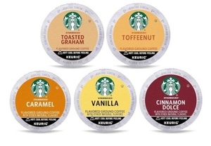 lot 1576 image: Starbucks Flavored K-Cup Coffee Pods Variety Pack 40 Count 5 Flavors