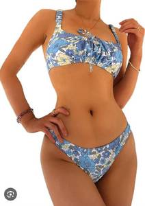 lot 1587 image: Womens Floral High Cut Bikini Set XL