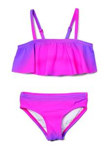 lot 1647 image: Kanu Surf girls Karlie Flounce Bikini Beach Sport 2 Two Piece Swimsuit, Janie Pink, 10 US