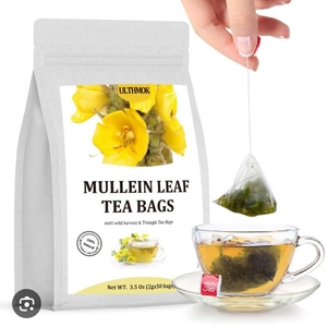 lot 1653 image: Mullein Leaf Tea Bags - Herbal Tea Collection 50 Tea Bags