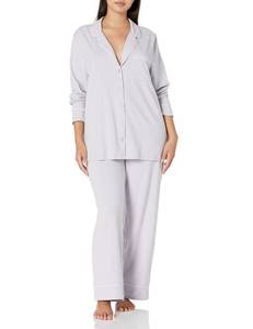 lot 1665 image: Amazon Essentials Womens Long Sleeve Cotton Modal Pajama Set, Loungewear with Full-Length Bottom, Lilac, 3X