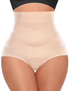 lot 1683 image: Werena Tummy Control Shapewear Panties for Women High Waisted Body Shaper Slimming Shapewear Underwear Girdle Panty(Beige-smooth Fabric,XX-Large)