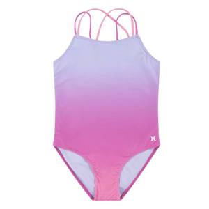 lot 1708 image: Hurley Girls One Piece Swimsuit, China Rose, 10Y