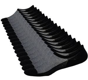 lot 1735 image: JORMATT 8 Pairs Mens No Show Socks - Sneaker Shoes Mesh Knit Low Cut Comfort Cotton Athletic Casual Non Slip Socks Black, Men Shoes size 10-14