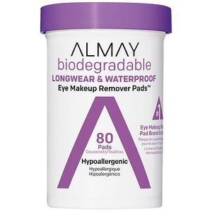 lot 1764 image: Almay Longwear & Waterproof Eye Makeup Remover Pads - 80ct Hypoallergenic, Paraben-Free, Aloe-Infused, Unscented