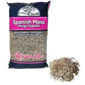lot 1772 image: Mosser Lee Spanish Moss Natural Decorative Moss for Houseplants, Soil Cover, Crafts, Terrariums &amp Floral Arrangements - 400 Cubic Inches (Approx 9oz)