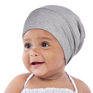 lot 1837 image: OLESILK Silk Baby Bonnet for 0-6 Months - 100% Mulberry Silk Toddler Hair Bonnet, Adjustable Night Cap for Sleeping Light Grey