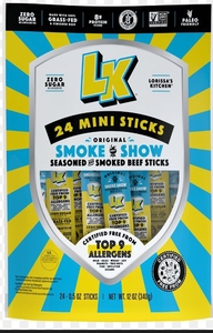 lot 1841 image: Lorissas Kitchen Smoke Show Beef Sticks 24 Mini Pack