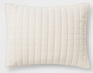 lot 1858 image: Threshold Channel Stitch Velvet Quilt Pillow Sham
